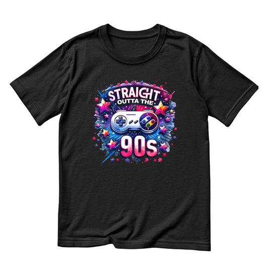 Straight Outta The 90’s Gaming T-Shirt | Retro Graphic Tee | Vintage Shirt