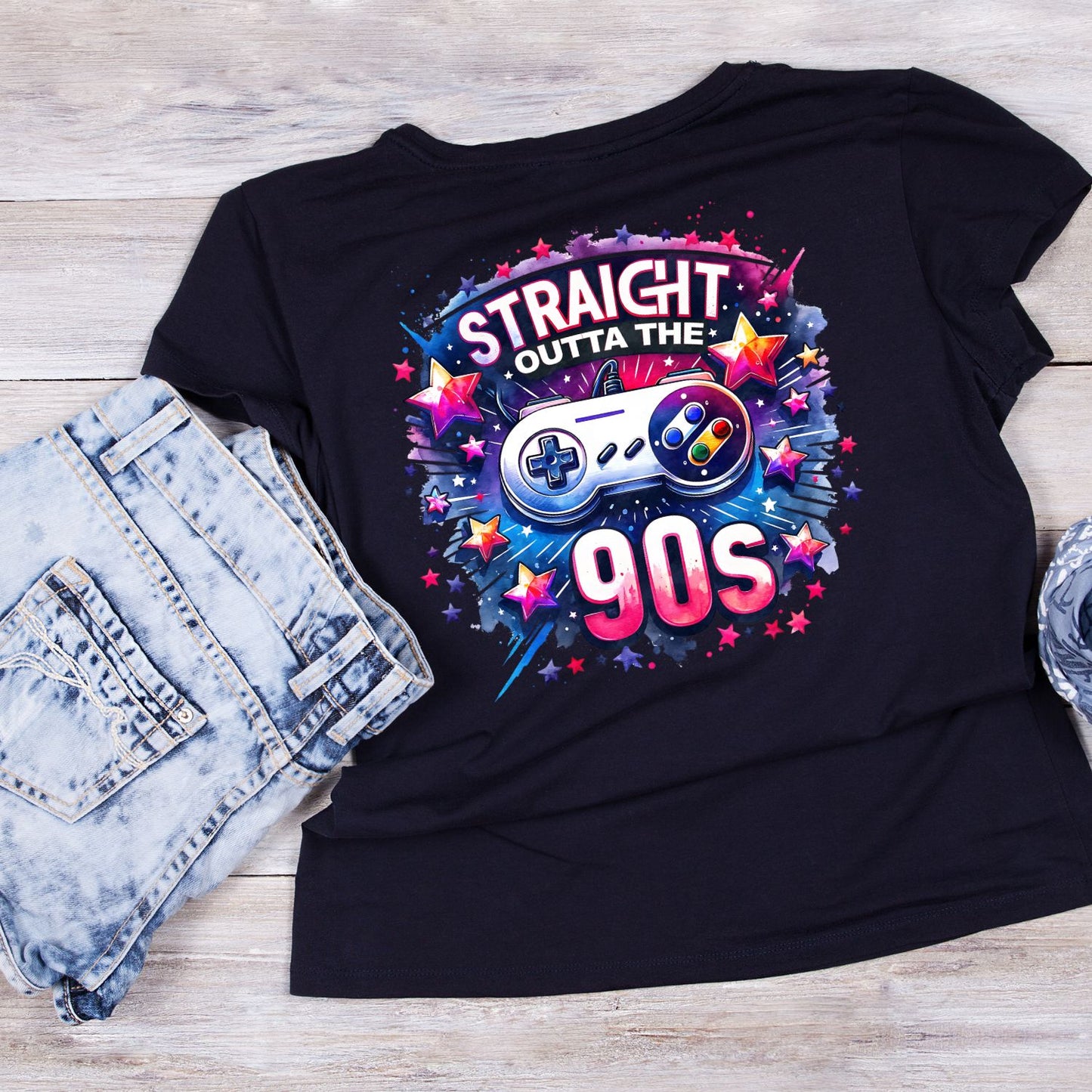 Straight Outta The 90’s Gaming T-Shirt | Retro Graphic Tee | Vintage Shirt