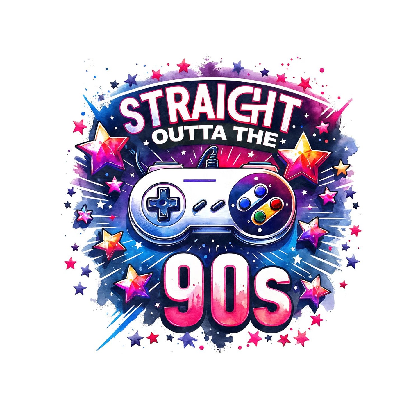 Straight Outta The 90’s Gaming T-Shirt | Retro Graphic Tee | Vintage Shirt