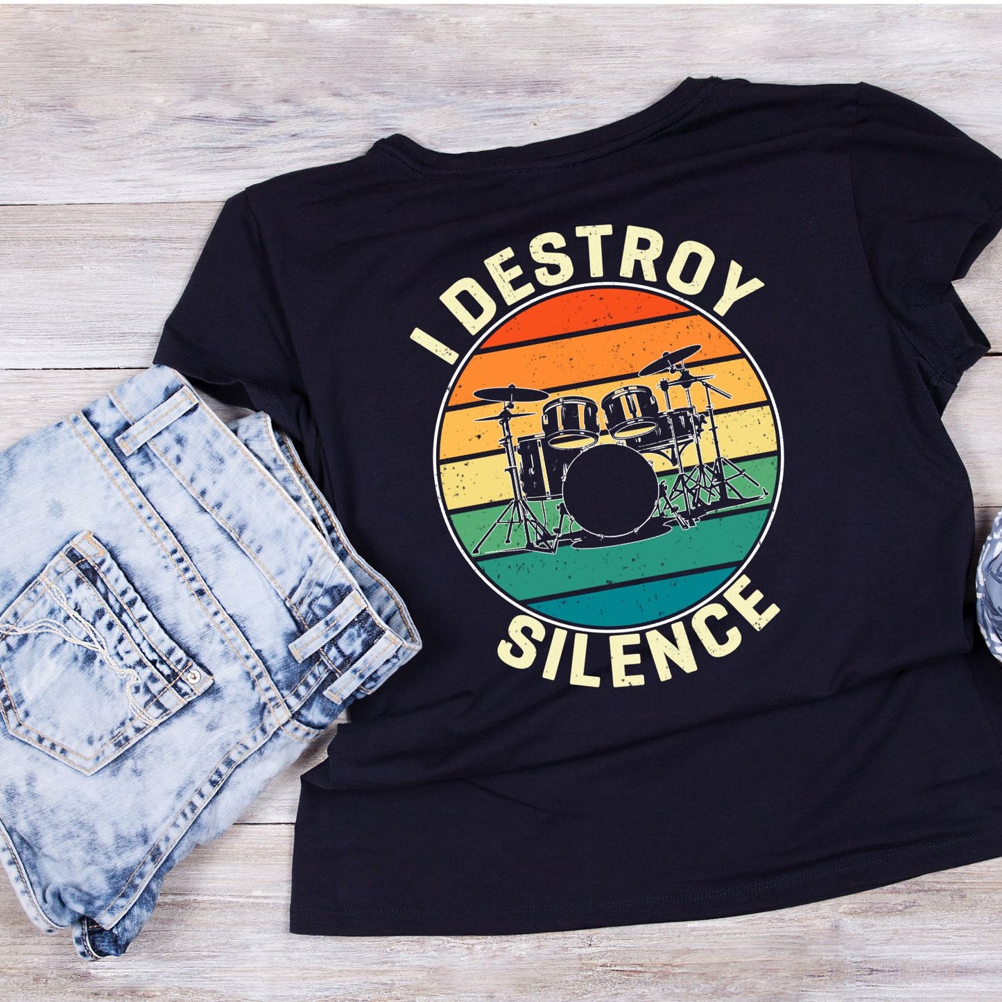 I Destroy Silence Drum T-Shirt| Music | Songs | Band| Graphic Tee