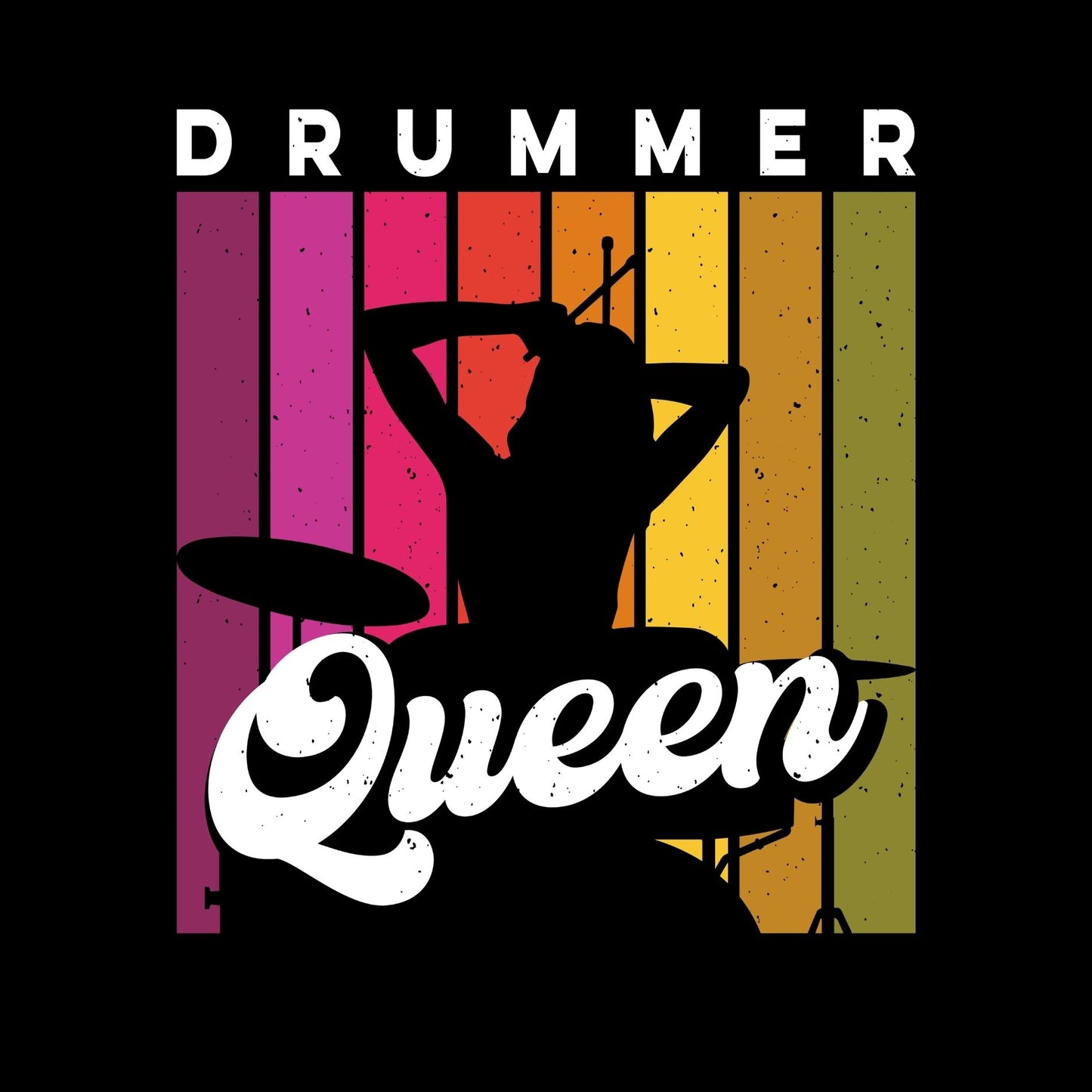 Drummer Queen T-Shirt | Gift | Drums | Music | Band | Graphic Tee