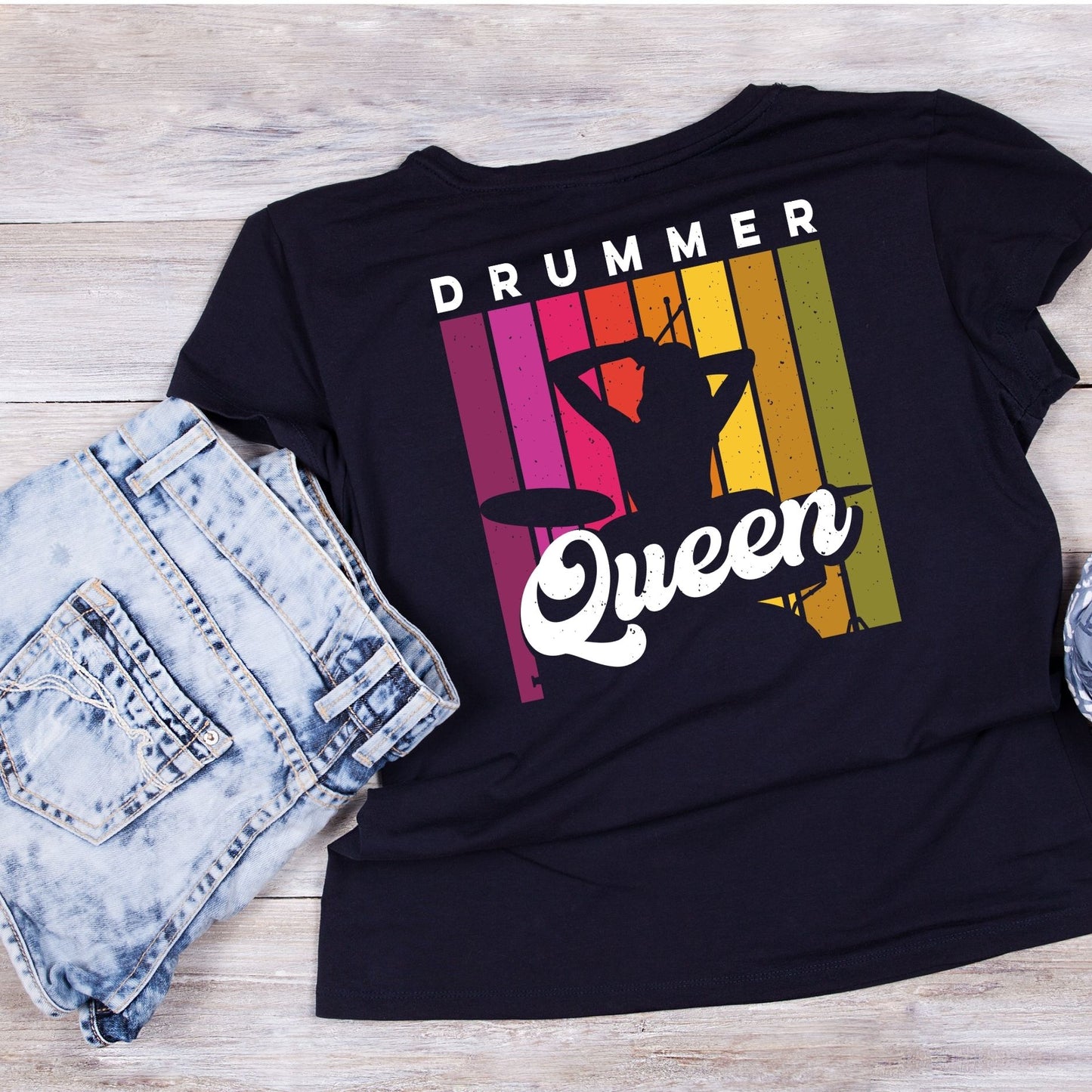 Drummer Queen T-Shirt | Gift | Drums | Music | Band | Graphic Tee