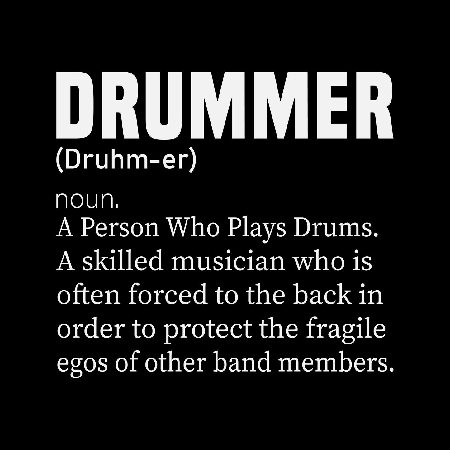 Drummer Dictionary Definition T-Shirt | Gift | Drums | Music | Band | Graphic Tee