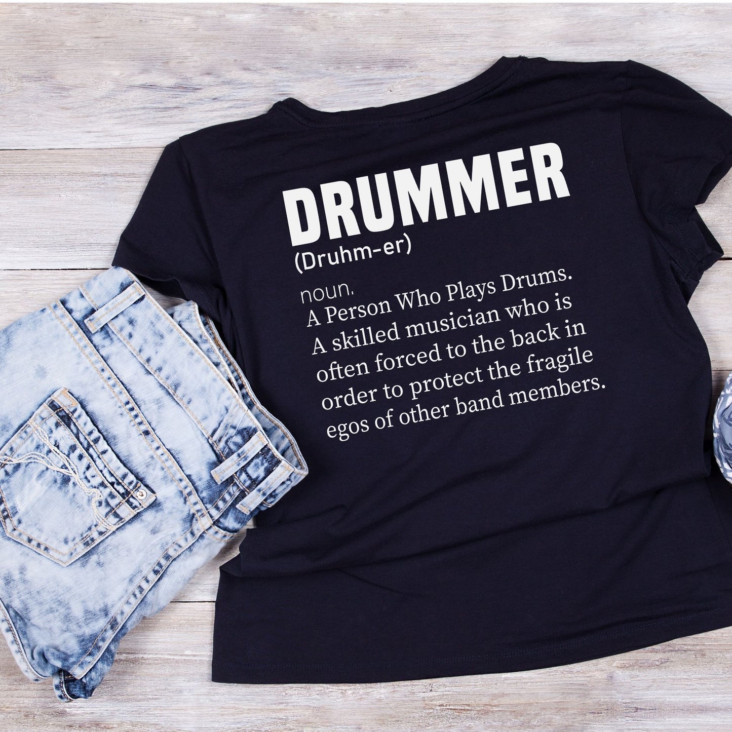 Drummer Dictionary Definition T-Shirt | Gift | Drums | Music | Band | Graphic Tee