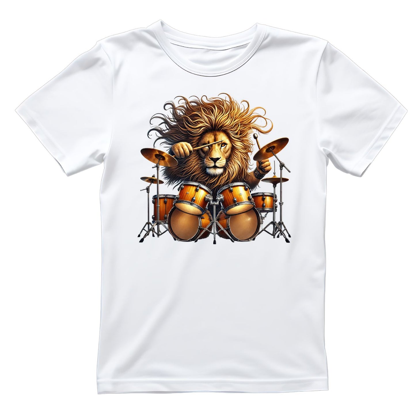 Lion Drummer Mohawk Green T-Shirt| Music | Songs | Band| Graphic Tee