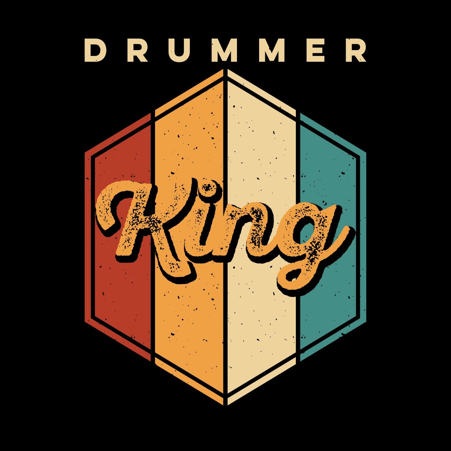 Drummer King T-Shirt| Music | Songs | Band| Graphic Tee
