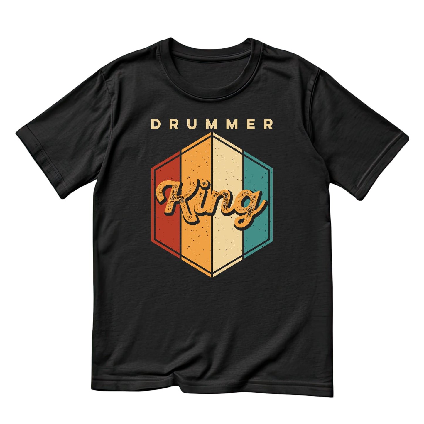 Drummer King T-Shirt| Music | Songs | Band| Graphic Tee