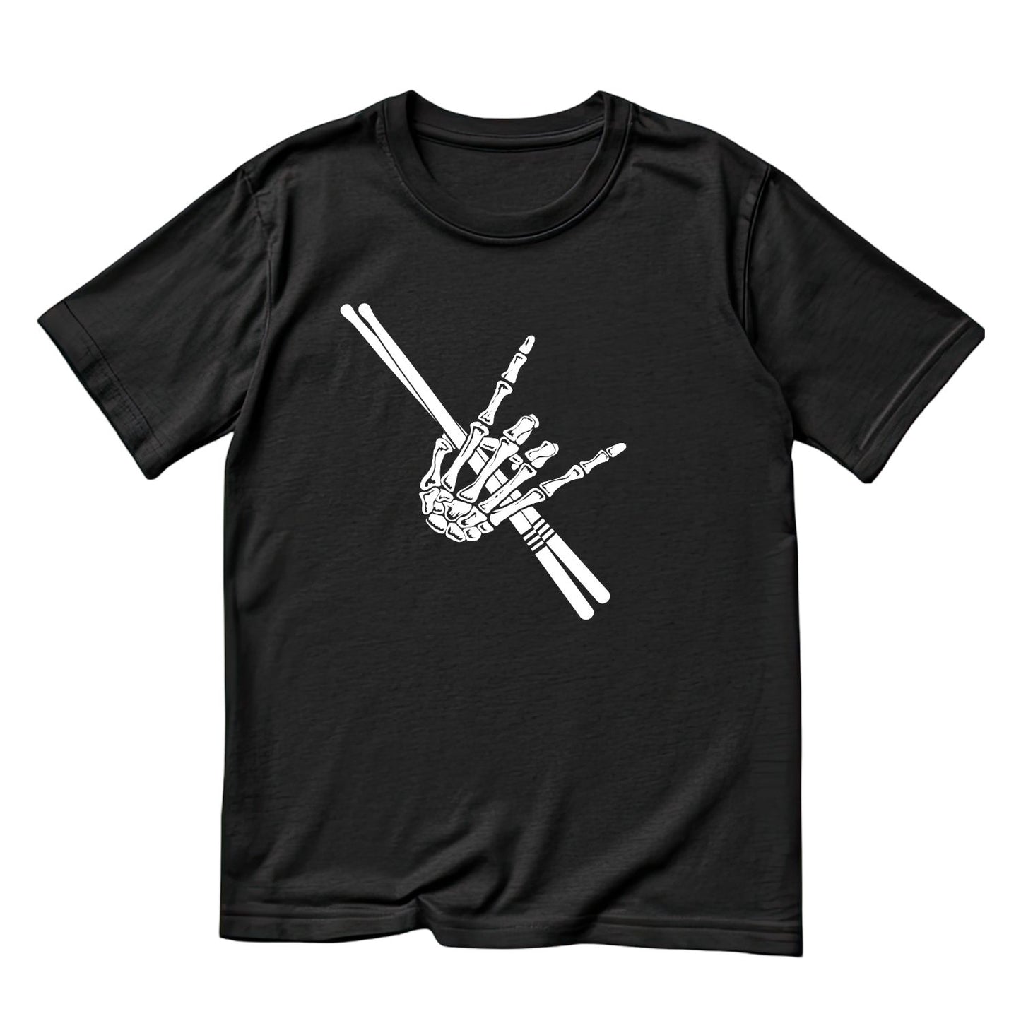 Skeleton Hand Drumsticks T-Shirt | Gift | Drums | Music | Band | Graphic Tee
