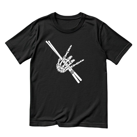 Skeleton Hand Drumsticks T-Shirt | Gift | Drums | Music | Band | Graphic Tee
