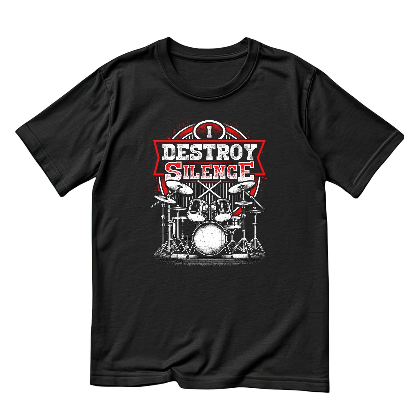 I Destroy Silence T-Shirt | Gift | Drums | Music | Band | Graphic Tee