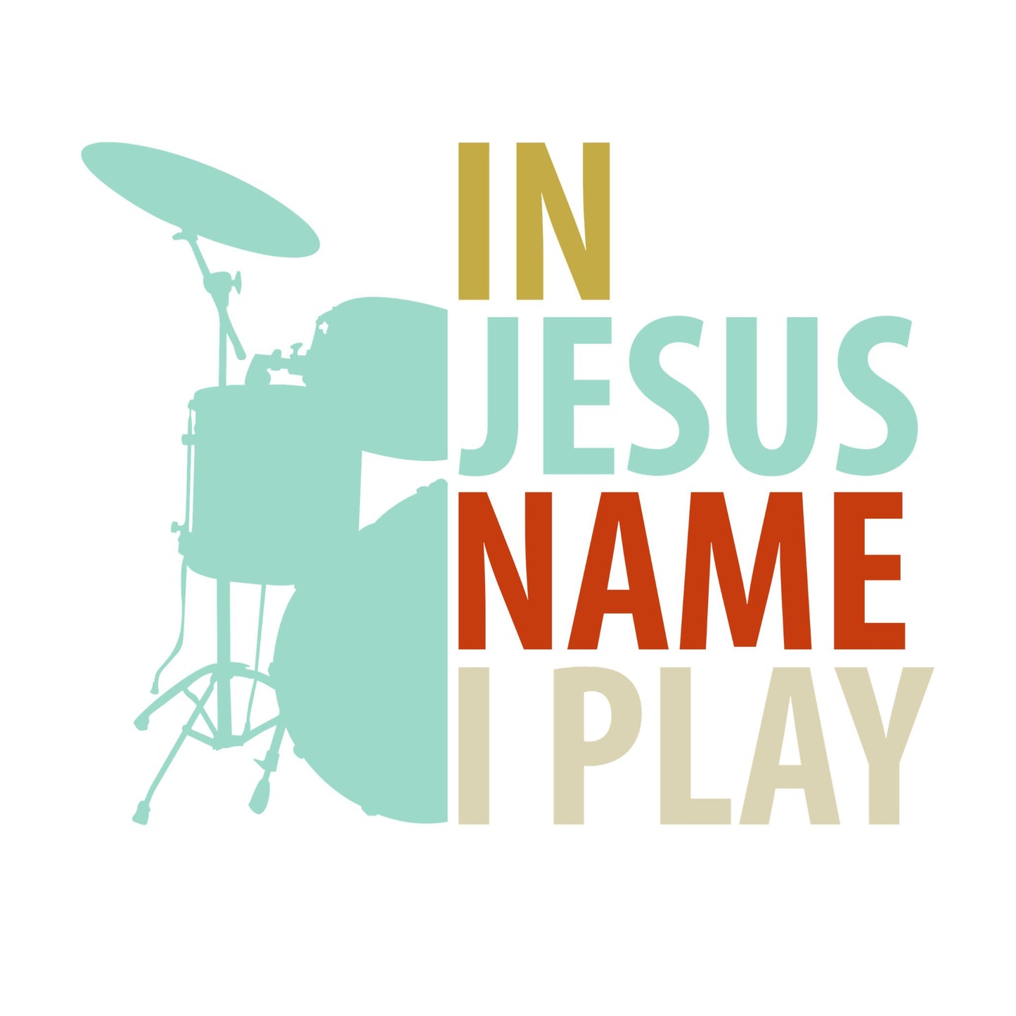 In Jesus Name I Play T-Shirt| Music | Songs | Band| Graphic Tee | Religious
