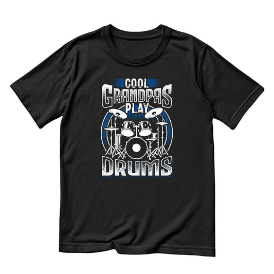 Cool Grandpas Play Drums T-Shirt | Gift | Drums | Music | Band | Graphic Tee