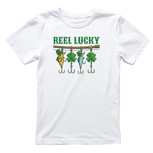 Reel Lucky Fishing Lures T-shirt | St Patrick’s Day T-shirt | Shamrock | Graphic Tee | Printed Shirt