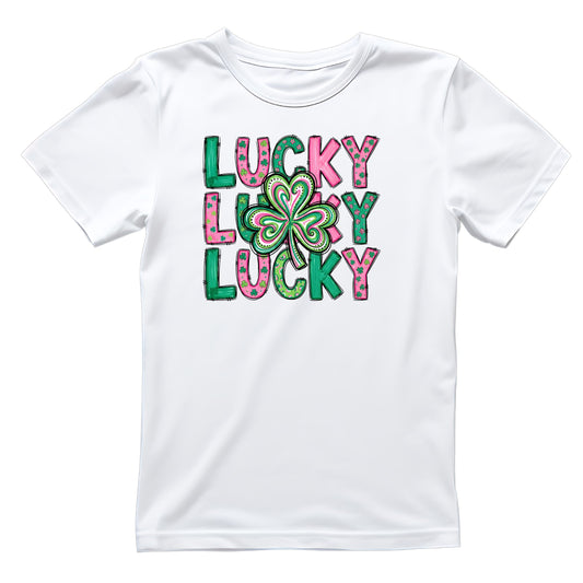 Stacked In Luck Lucky Lucky Lucky T-shirt | St Patrick’s Day T-shirt | Shamrock | Graphic Tee | Printed Shirt