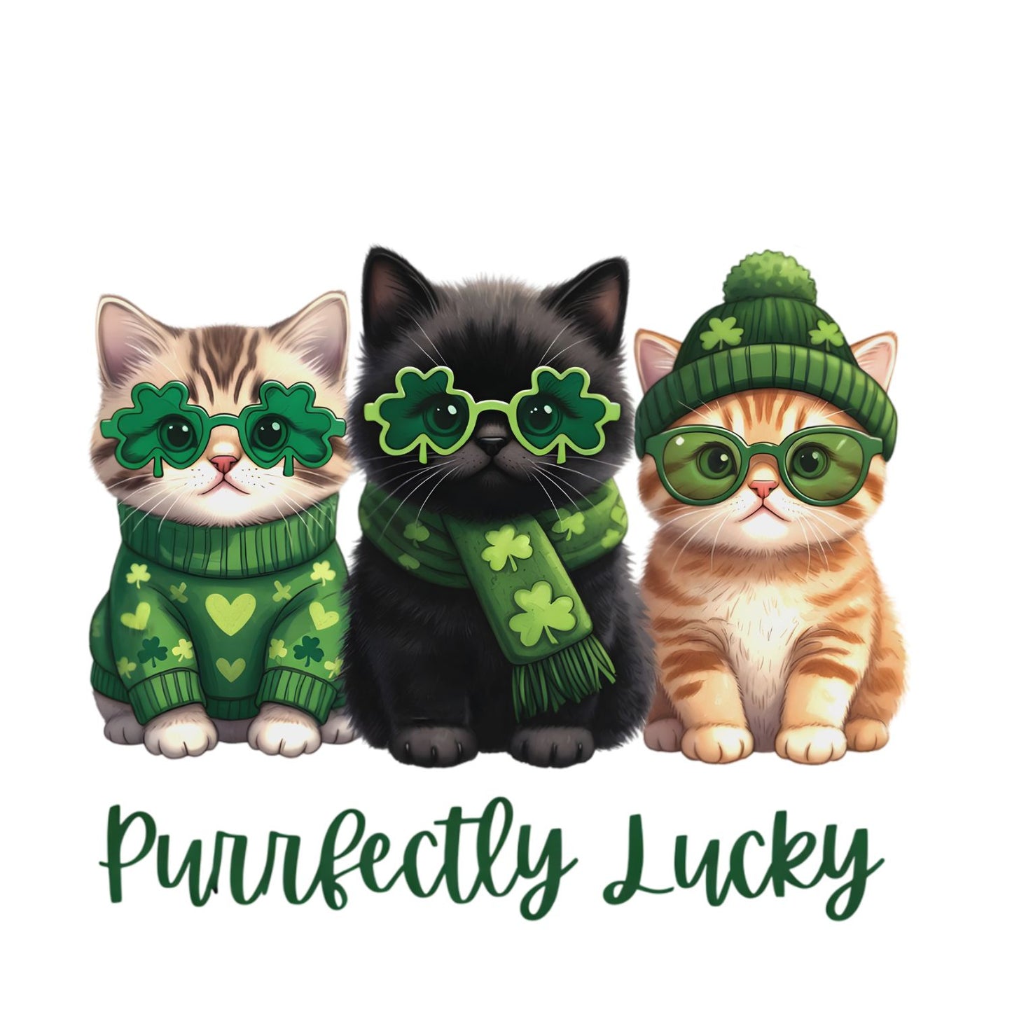 Lucky Cat Crew Perrfectly Lucky T-shirt | St Patrick’s Day T-shirt | Shamrock | Graphic Tee | Printed Shirt