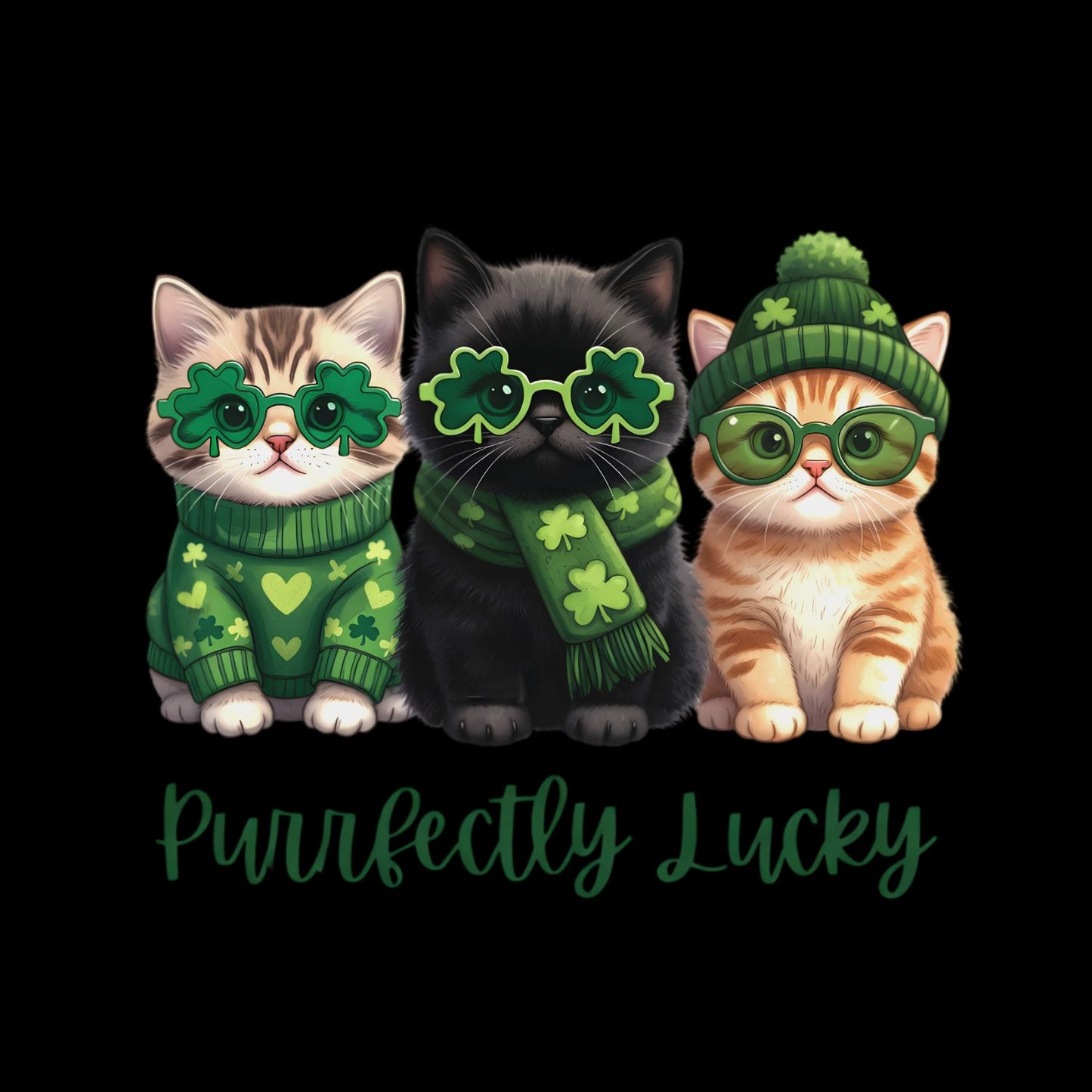 Lucky Cat Crew Perrfectly Lucky T-shirt | St Patrick’s Day T-shirt | Shamrock | Graphic Tee | Printed Shirt