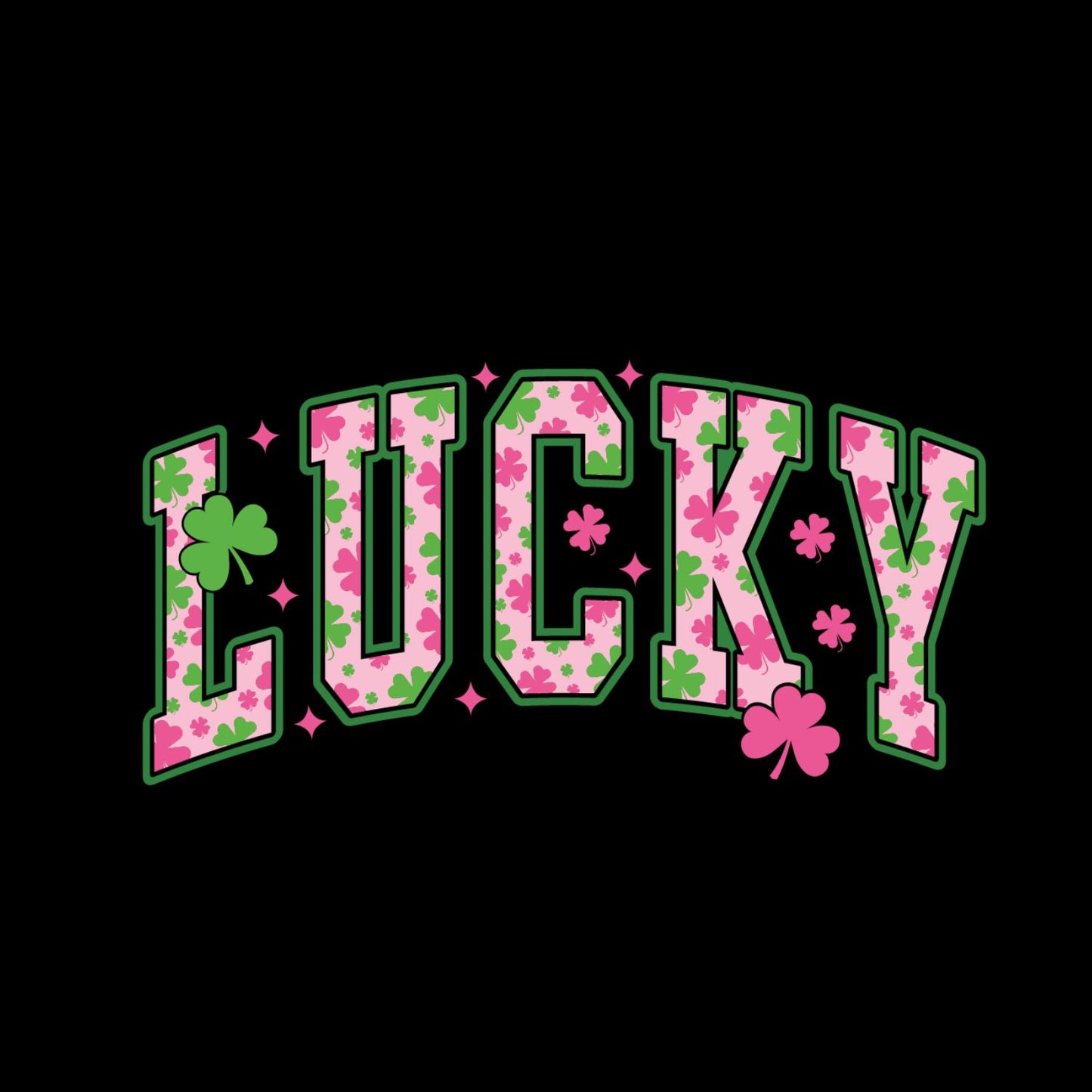 Blush Pink Lucky Clover T-shirt | St Patrick’s Day T-shirt | Shamrock | Graphic Tee | Printed Shirt