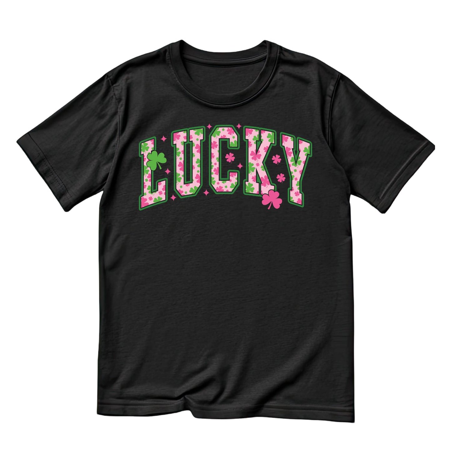Blush Pink Lucky Clover T-shirt | St Patrick’s Day T-shirt | Shamrock | Graphic Tee | Printed Shirt