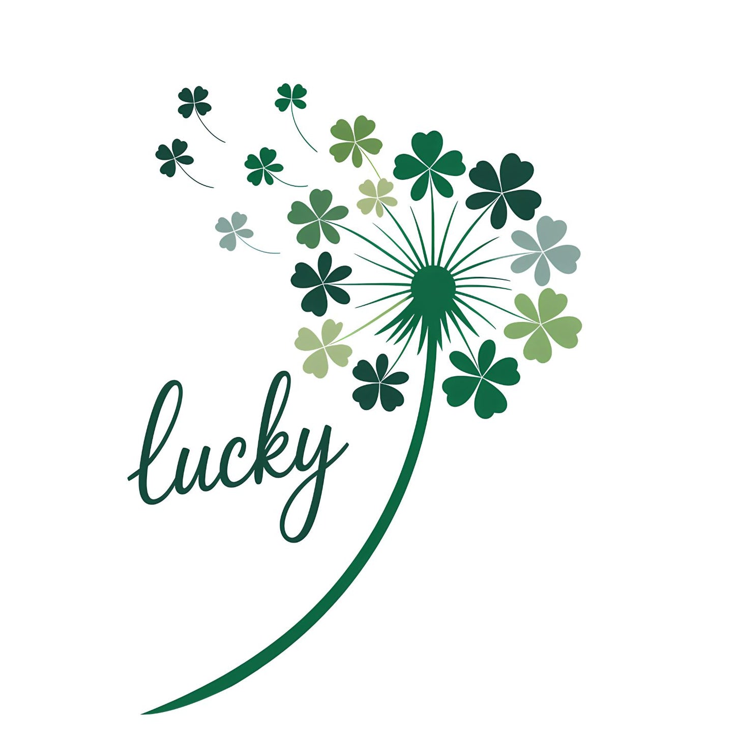 Luck Clover Dandelion Breeze T-shirt | St Patrick’s Day T-shirt | Shamrock | Graphic Tee | Printed Shirt | St. Paddy’s