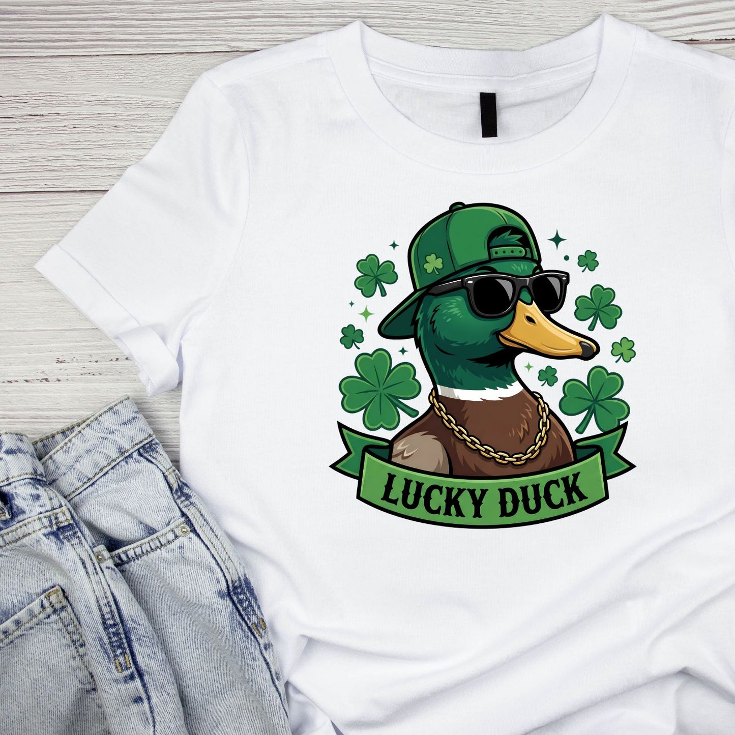 Lucky Duck St Patrick’s day T-shirt | St Patrick’s Day T-shirt | Shamrock | Graphic Tee | Printed Shirt | St. Paddy’s