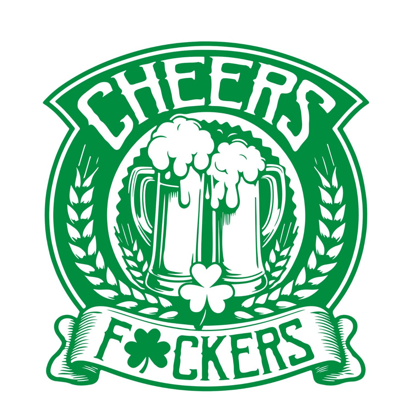 Cheers F☘️ckers Beer T-shirt | St Patrick’s Day T-shirt | Shamrock | Graphic Tee | Printed Shirt | St. Paddy’s
