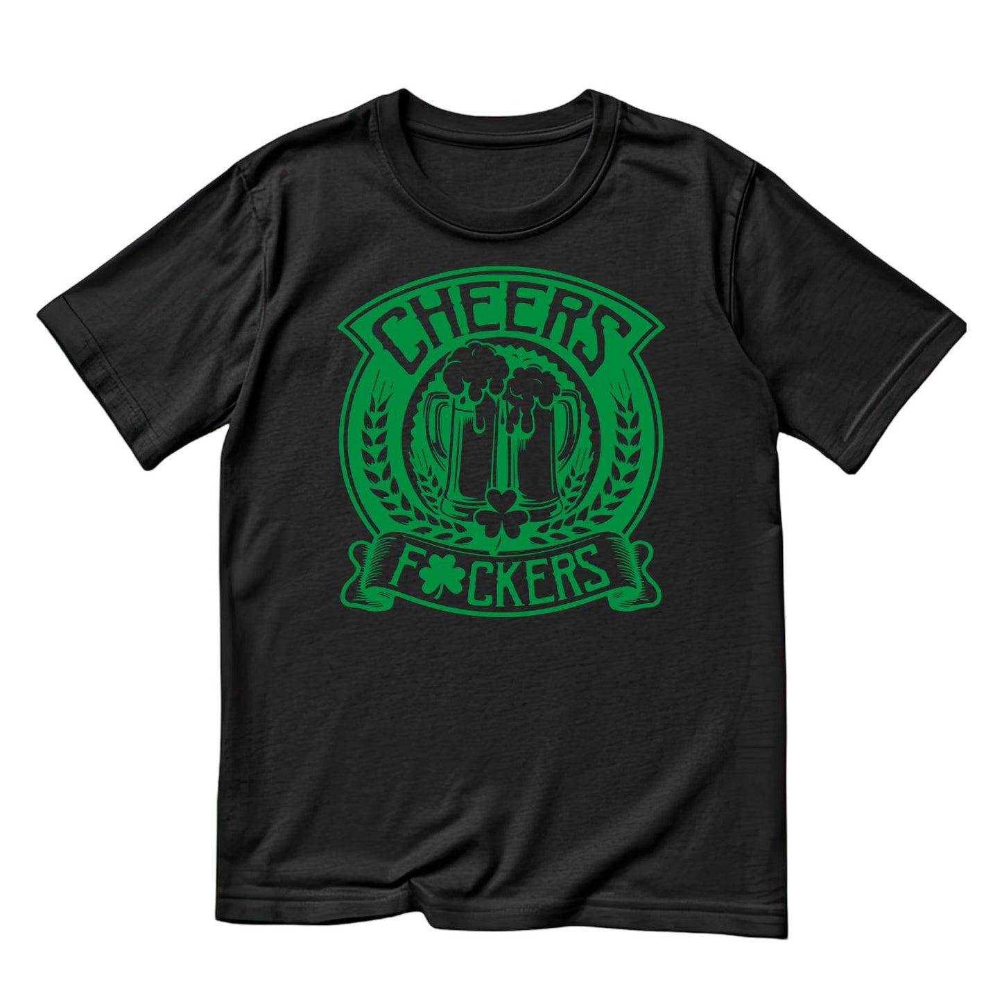 Cheers F☘️ckers Beer T-shirt | St Patrick’s Day T-shirt | Shamrock | Graphic Tee | Printed Shirt | St. Paddy’s