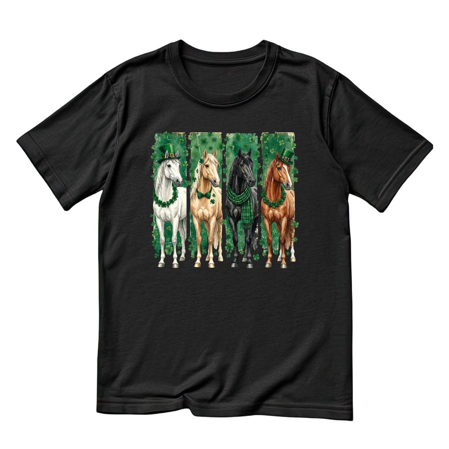 Four Leaf Fillies Patrick’s Day T-shirt | St Patrick’s Day T-shirt | Shamrock | Graphic Tee | Printed Shirt | St. Paddy’s | Horses