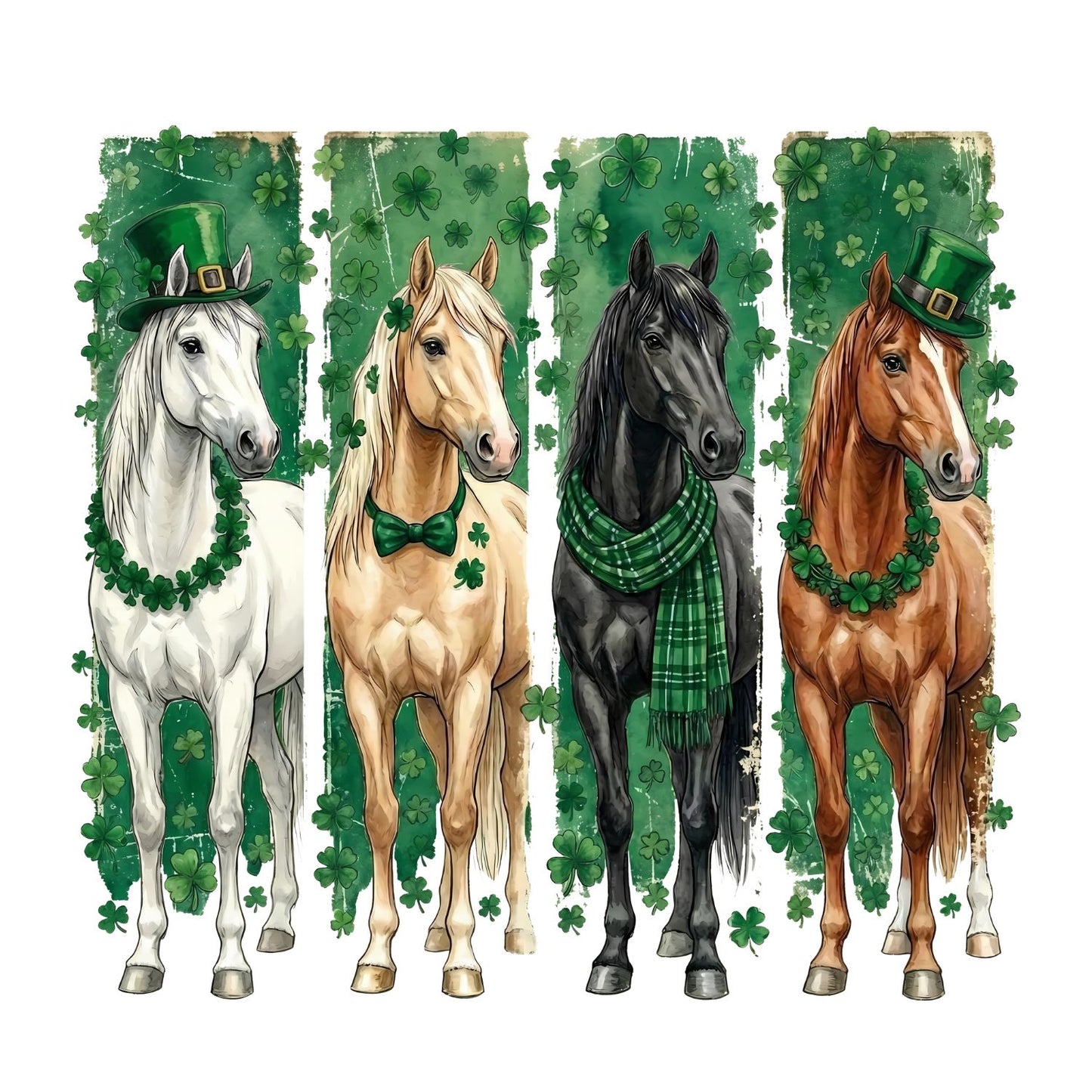 Four Leaf Fillies Patrick’s Day T-shirt | St Patrick’s Day T-shirt | Shamrock | Graphic Tee | Printed Shirt | St. Paddy’s | Horses