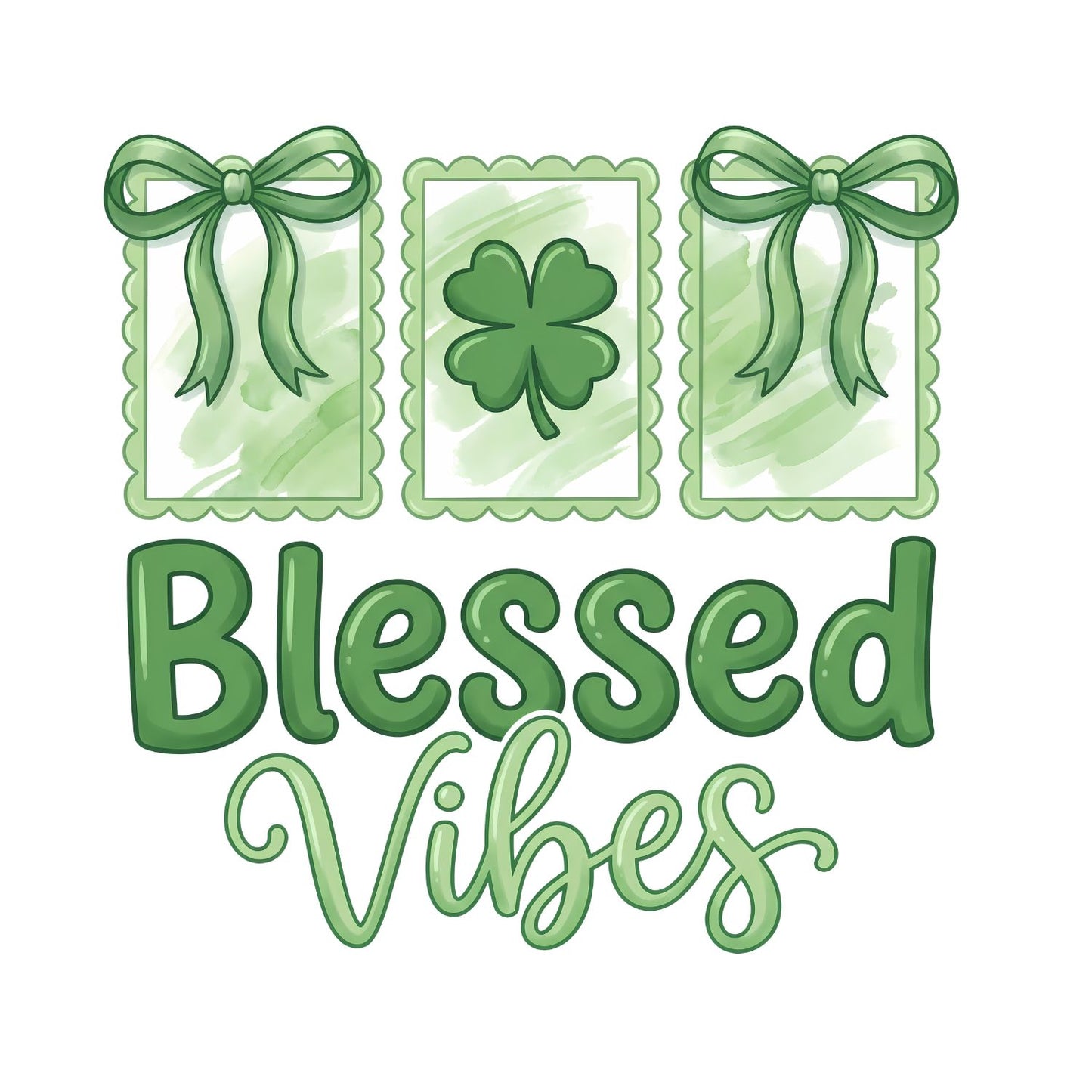 Blessed Vibes St. Patrick’s Day T-shirt | St Patrick’s Day T-shirt | Shamrock | Graphic Tee | Printed Shirt | St. Paddy’s | Religious Faith