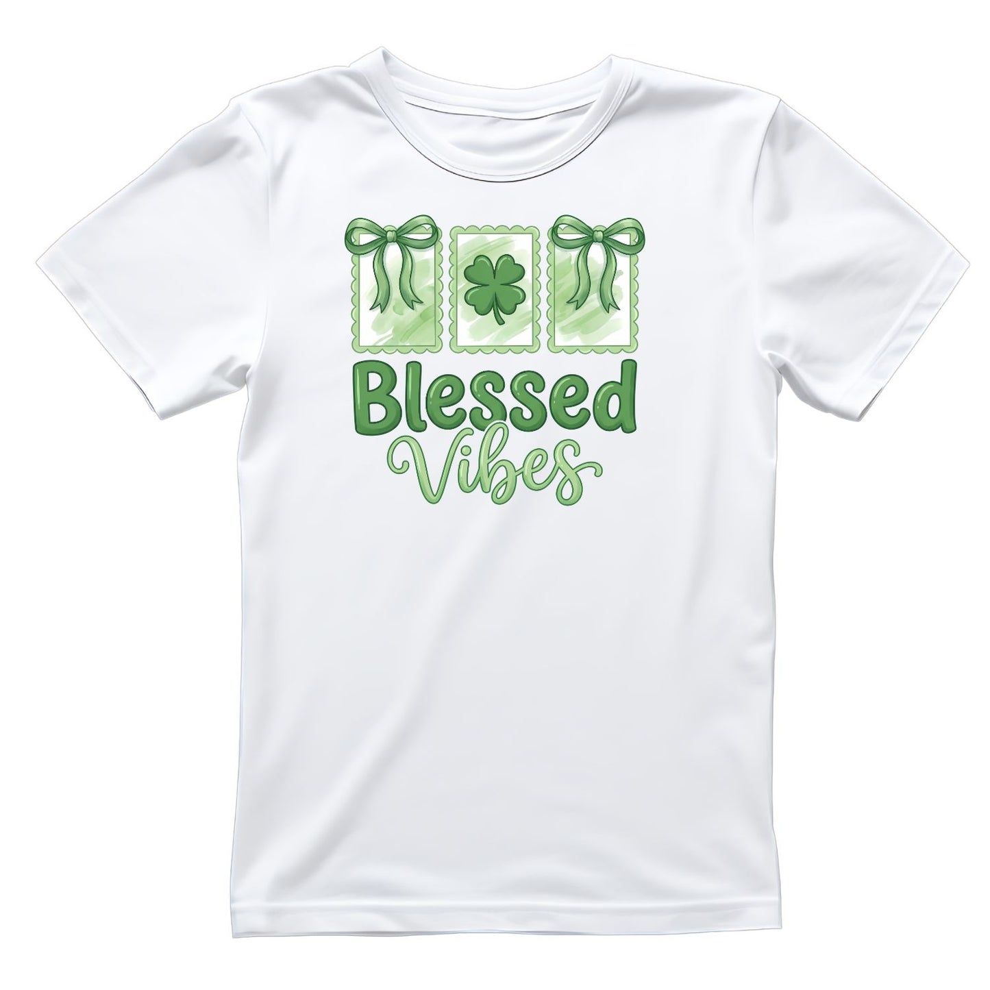 Blessed Vibes St. Patrick’s Day T-shirt | St Patrick’s Day T-shirt | Shamrock | Graphic Tee | Printed Shirt | St. Paddy’s | Religious Faith