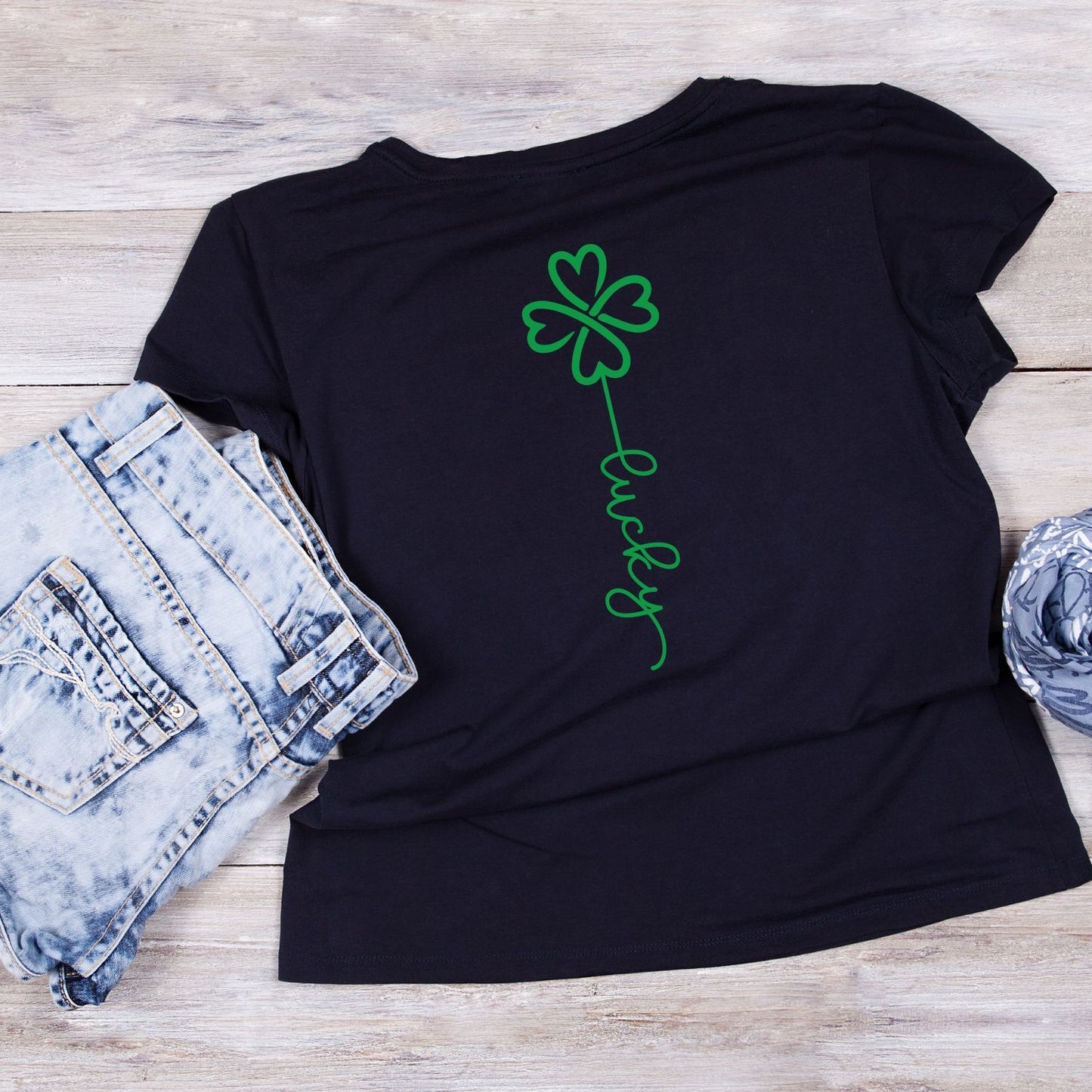Minimalist Line Clover St. Patrick’s Day T-shirt | St Patrick’s Day T-shirt | Shamrock | Graphic Tee | Printed Shirt | St. Paddy’s |