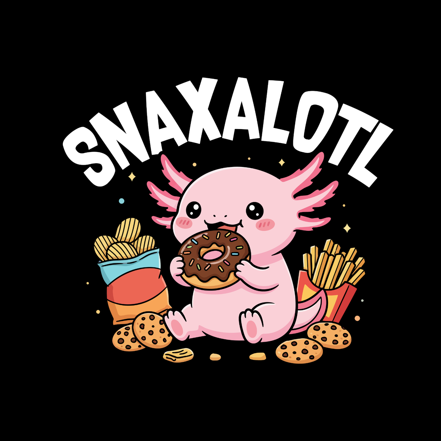 Snaxalotl Axolotl T-shirt | Sarcasm Funny | Graphic Tee | Printed Shirt | Animal Lover