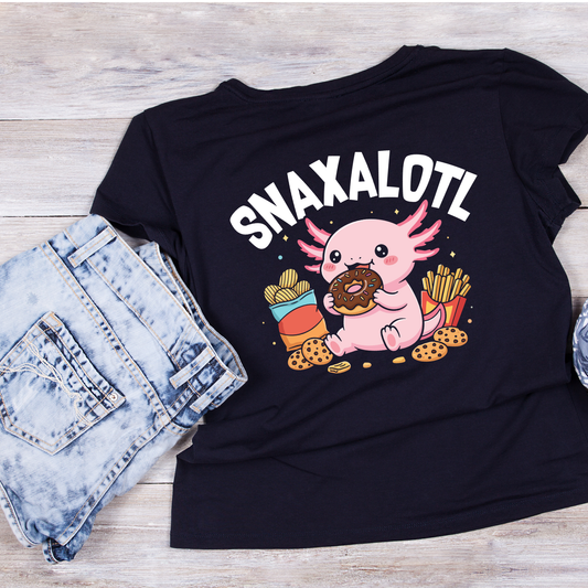Snaxalotl Axolotl T-shirt | Sarcasm Funny | Graphic Tee | Printed Shirt | Animal Lover