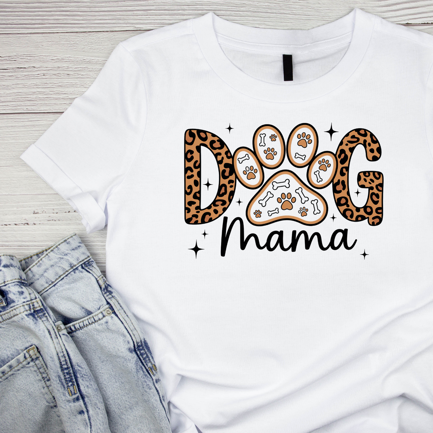 Dog Mama Paws T-shirt | Graphic Tee | Printed Shirt | Animal Lover Pets