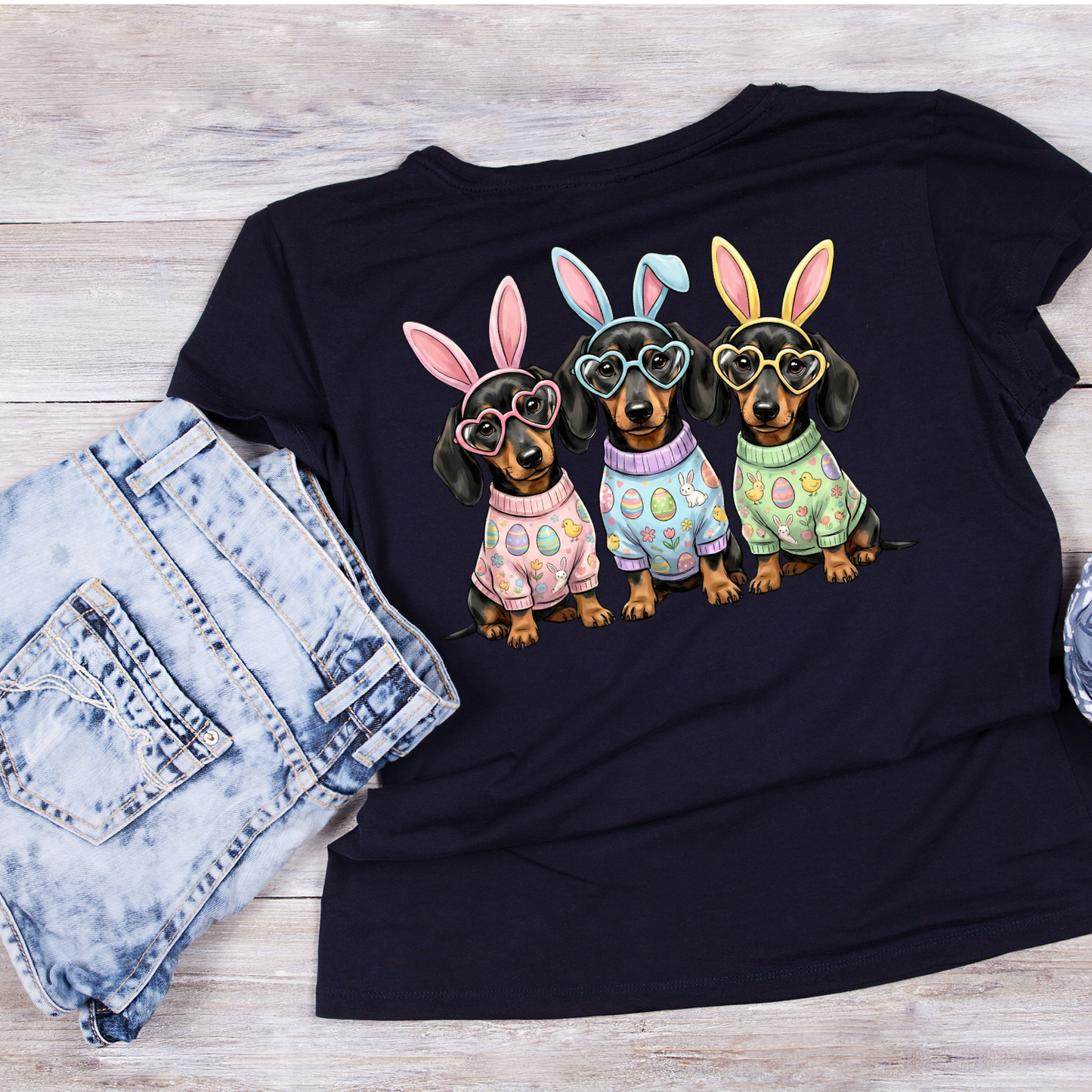 Dachshund Easter Bunny T-shirt | Graphic Tee | Printed Shirt | Animal Lover | Dogs
