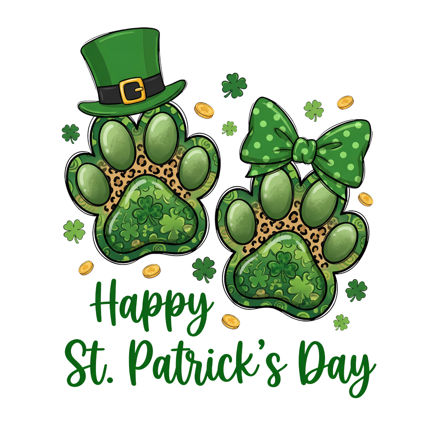 Dog Toe Beans St. Patrick’s Day T-shirt | Graphic Tee | Printed Shirt | Animal Lover | Dogs