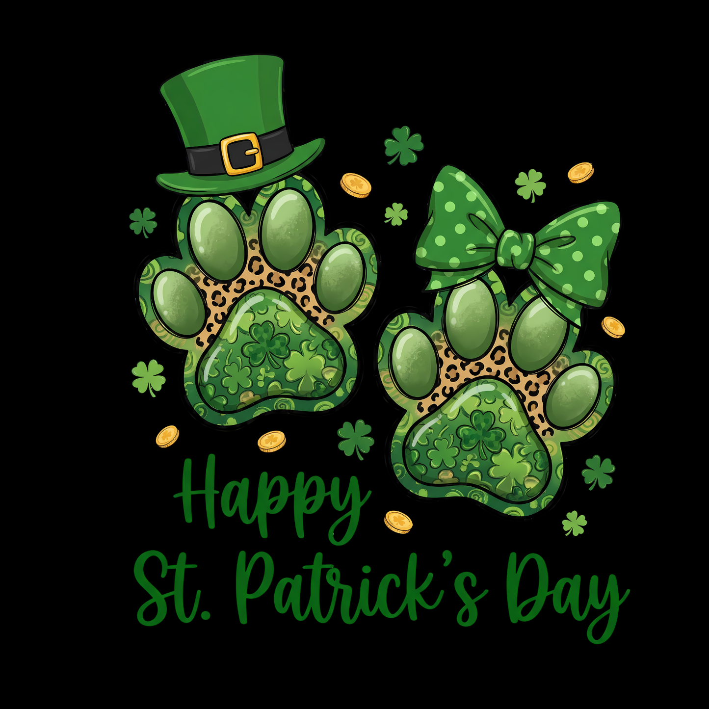 Dog Toe Beans St. Patrick’s Day T-shirt | Graphic Tee | Printed Shirt | Animal Lover | Dogs
