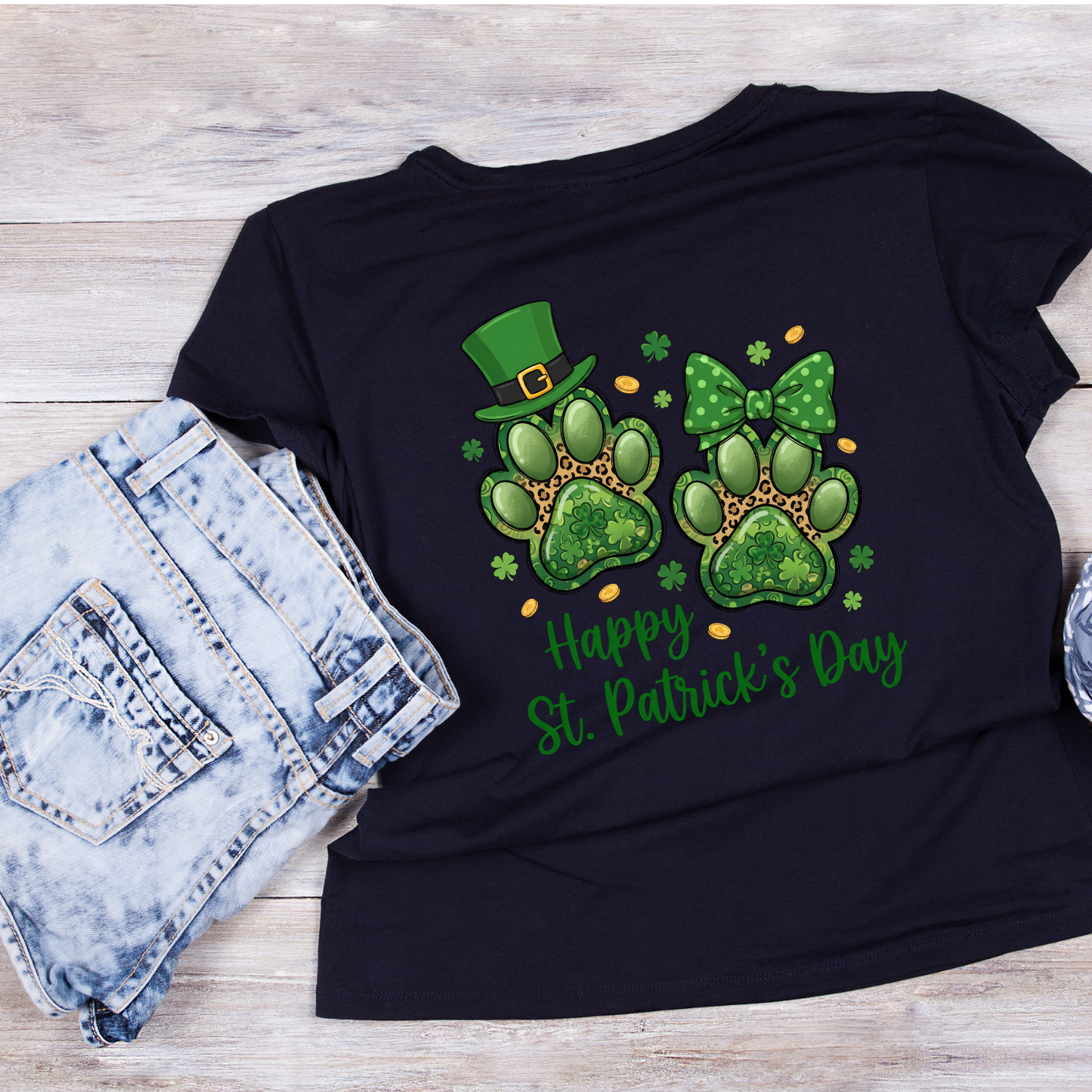 Dog Toe Beans St. Patrick’s Day T-shirt | Graphic Tee | Printed Shirt | Animal Lover | Dogs