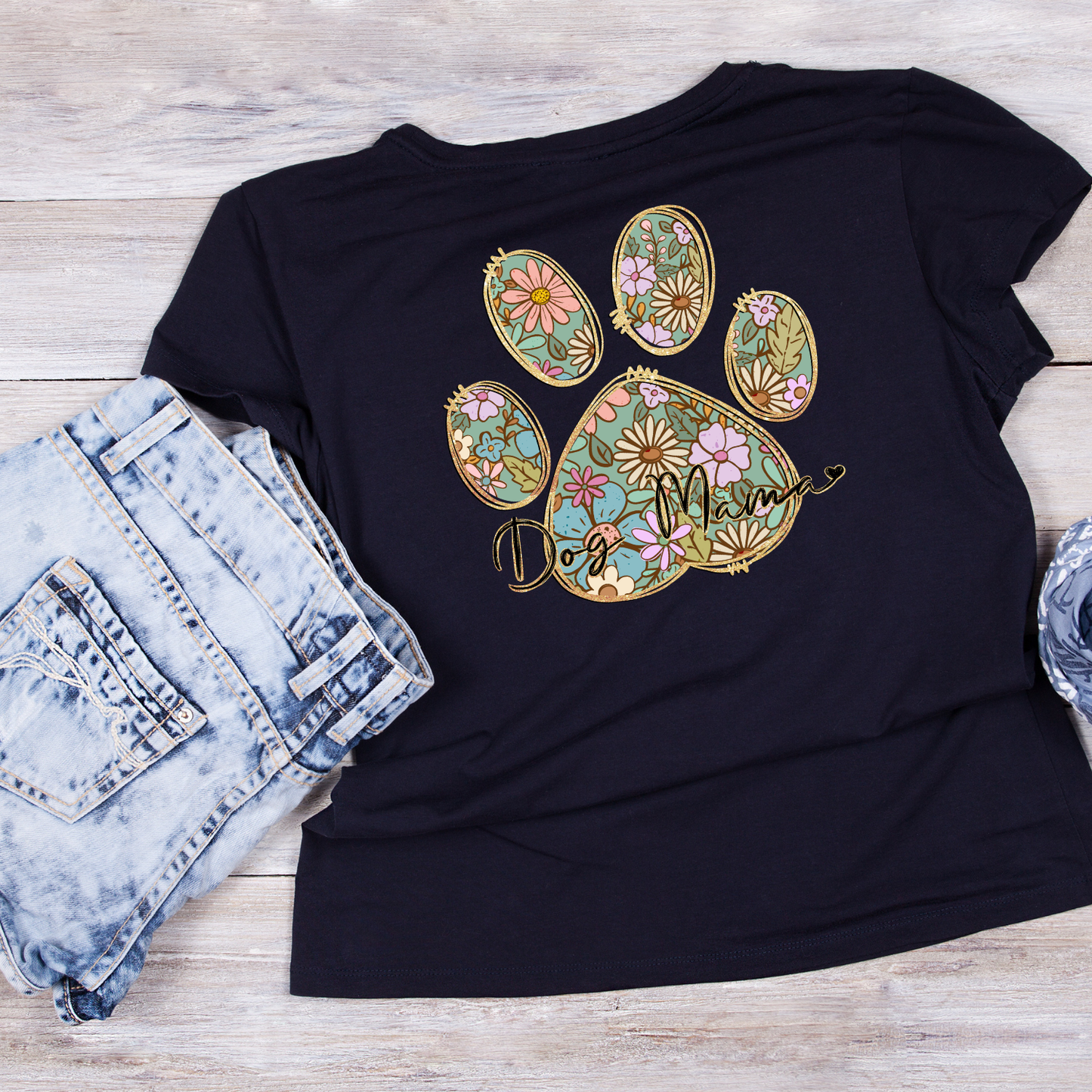 Boho Floral Dog Mom T-shirt | Graphic Tee | Printed Shirt | Animal Lover | Dogs Mama
