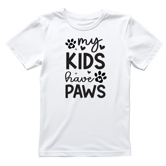My Kids Have Paws T-shirt | Graphic Tee | Printed Shirt | Animal Lover Pets  | Cute Sweet | Dog