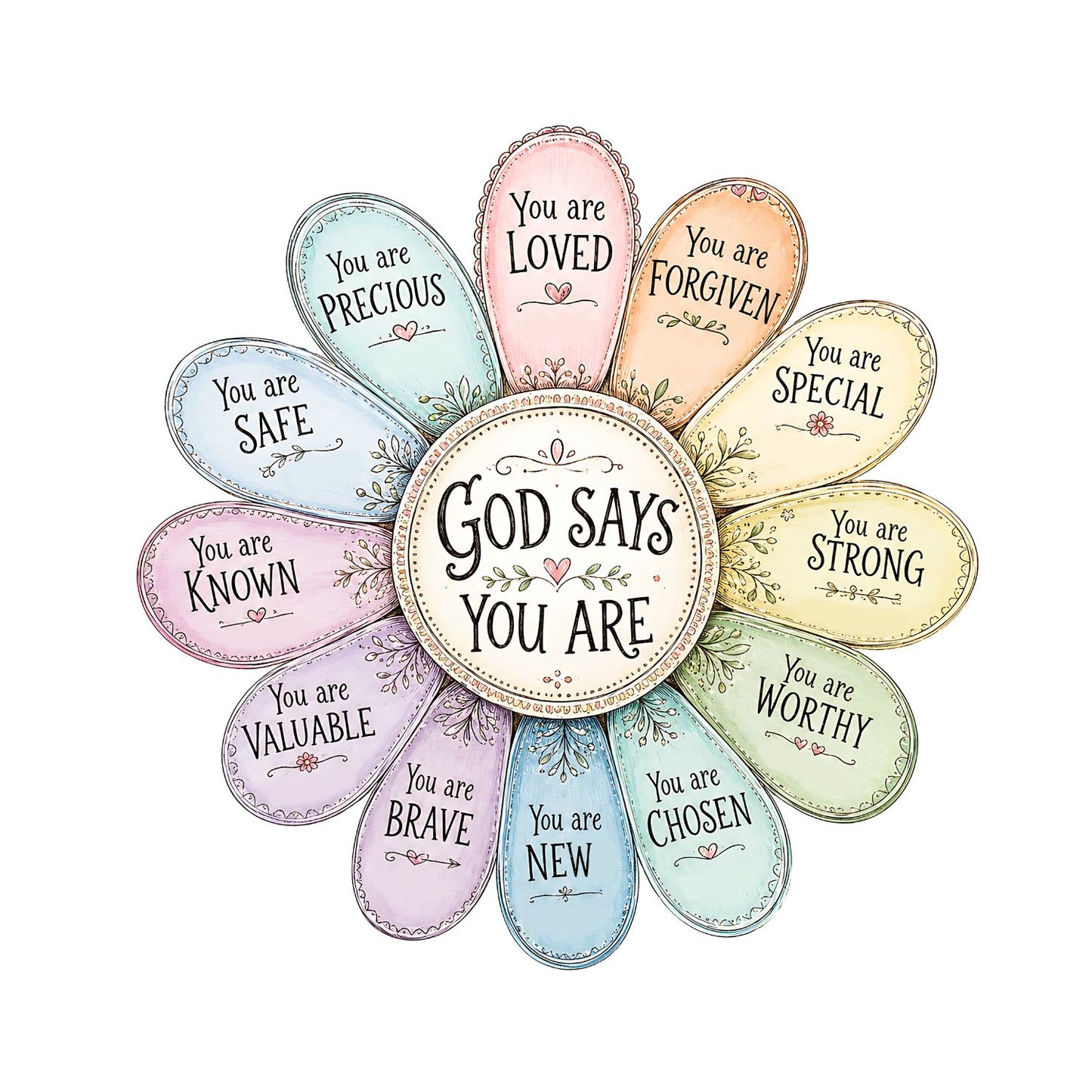 God Says You Are Flower T-Shirt | Faith Graphic Tee | Shirt