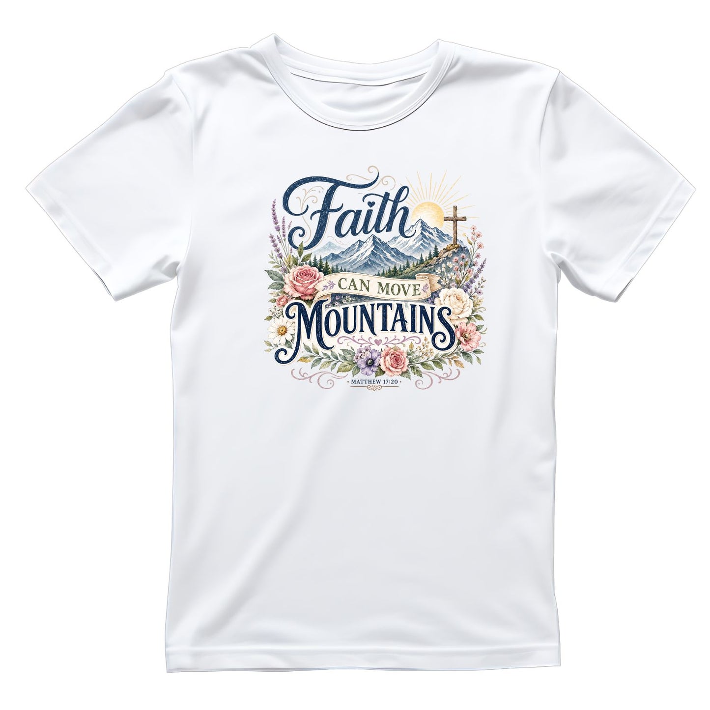 Faith Can Move Mountains Matthew T-Shirt | Faith Graphic Tee | Shirt