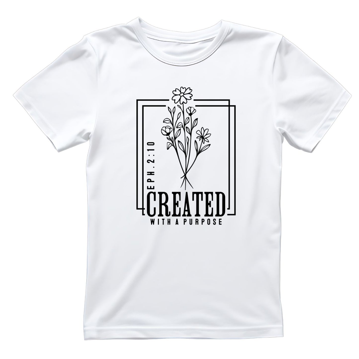 Created With A Purpose T-Shirt | Faith Graphic Tee | Jesus Shirt