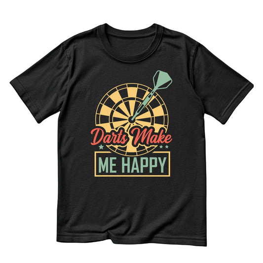 Darts Make Ma Happy T-Shirt | Darts Graphic Tee | Sports Shirt
