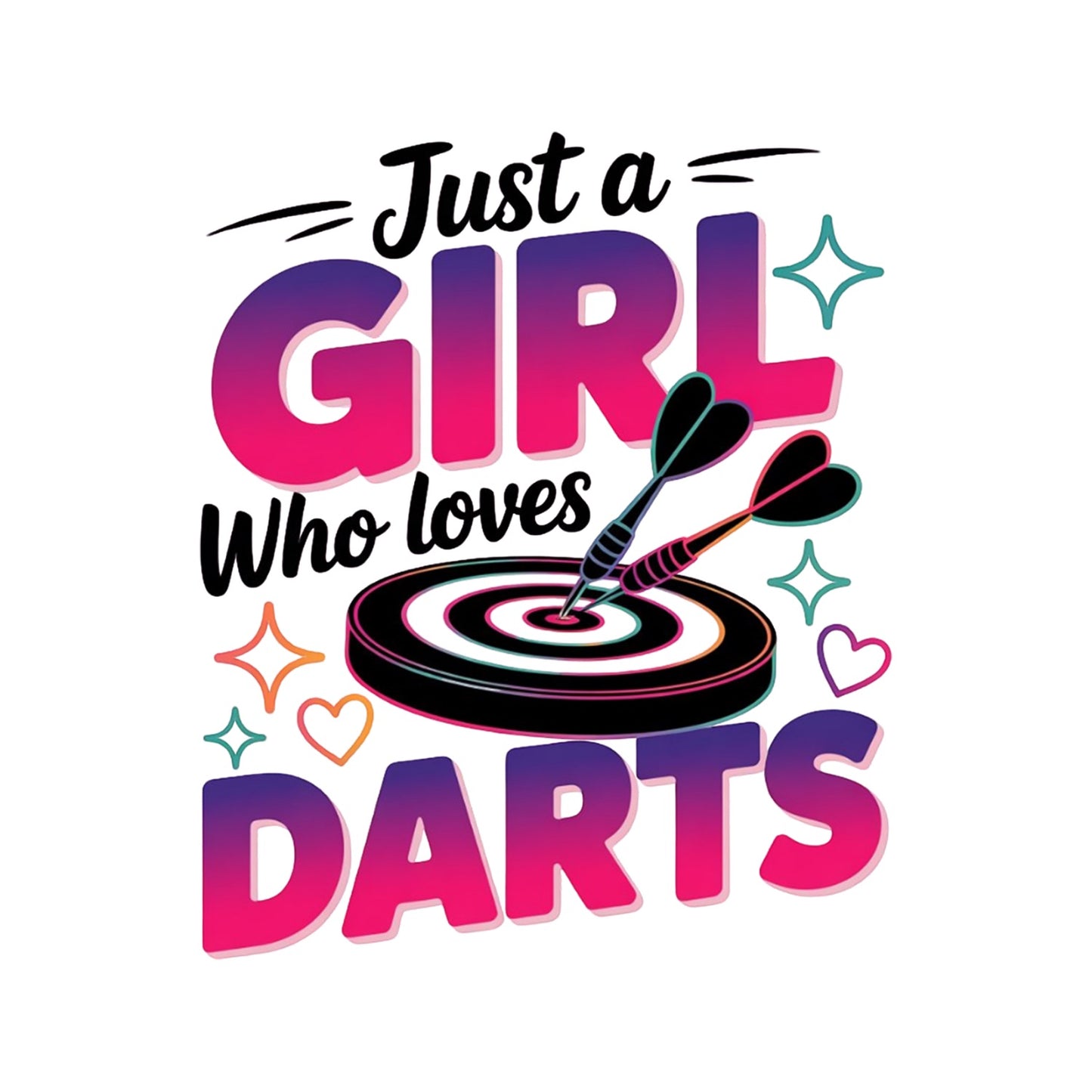 Just A Girl Who Loves Darts T-Shirt | Darts Graphic Tee | Sports Shirt