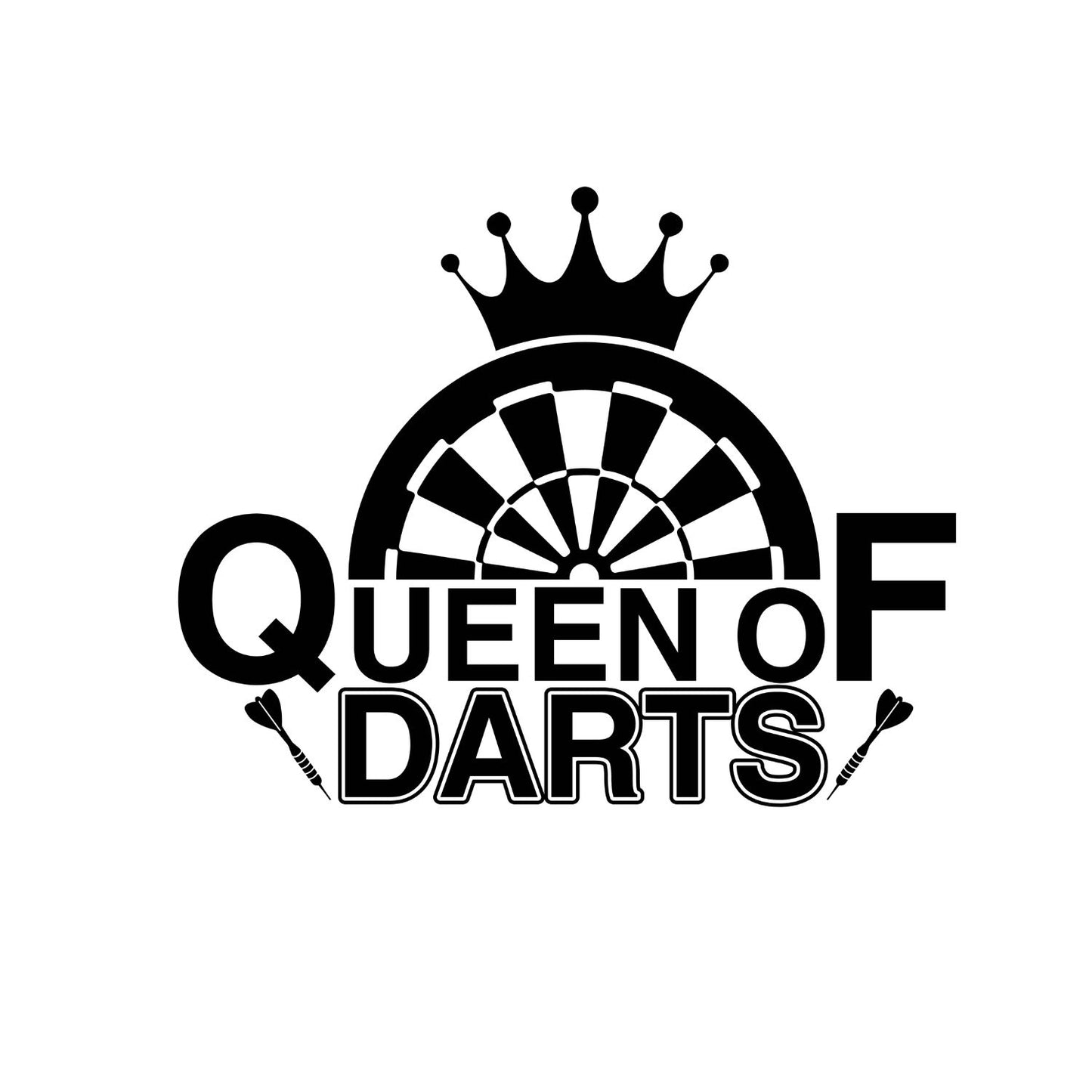 Queen of Darts T-Shirt | Darts Graphic Tee | Sports Shirt