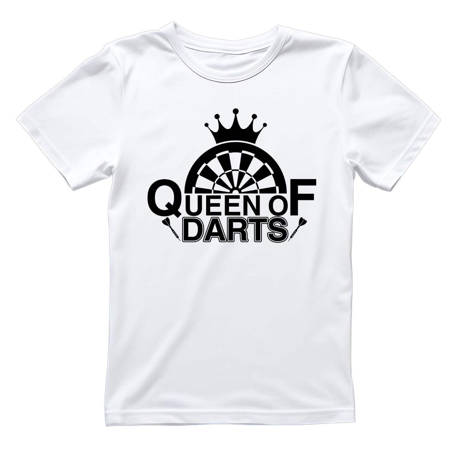 Queen of Darts T-Shirt | Darts Graphic Tee | Sports Shirt