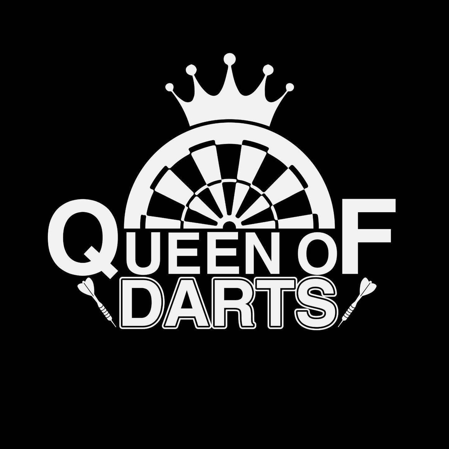 Queen of Darts T-Shirt | Darts Graphic Tee | Sports Shirt