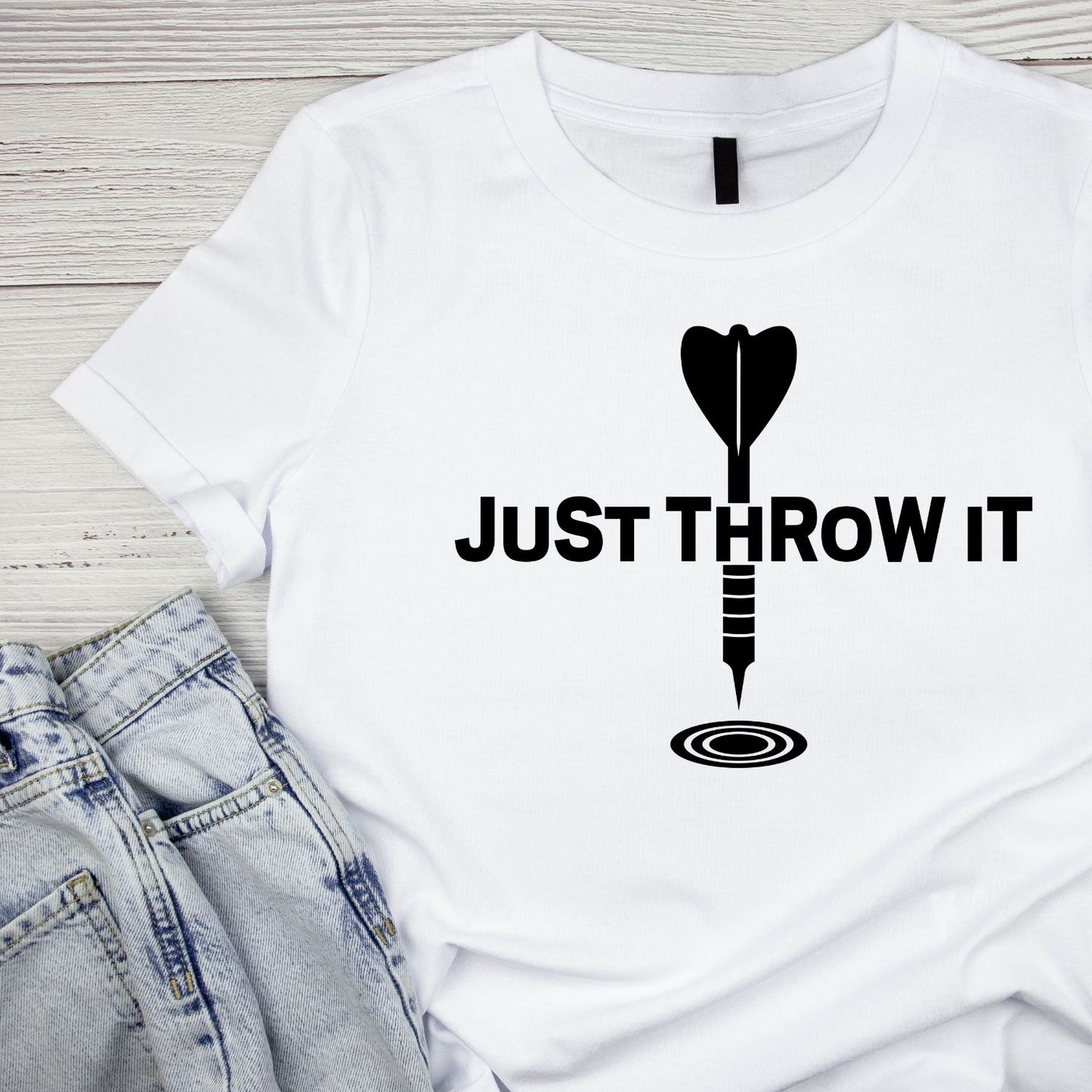 Just Throw It T-Shirt | Darts Graphic Tee | Sports Shirt