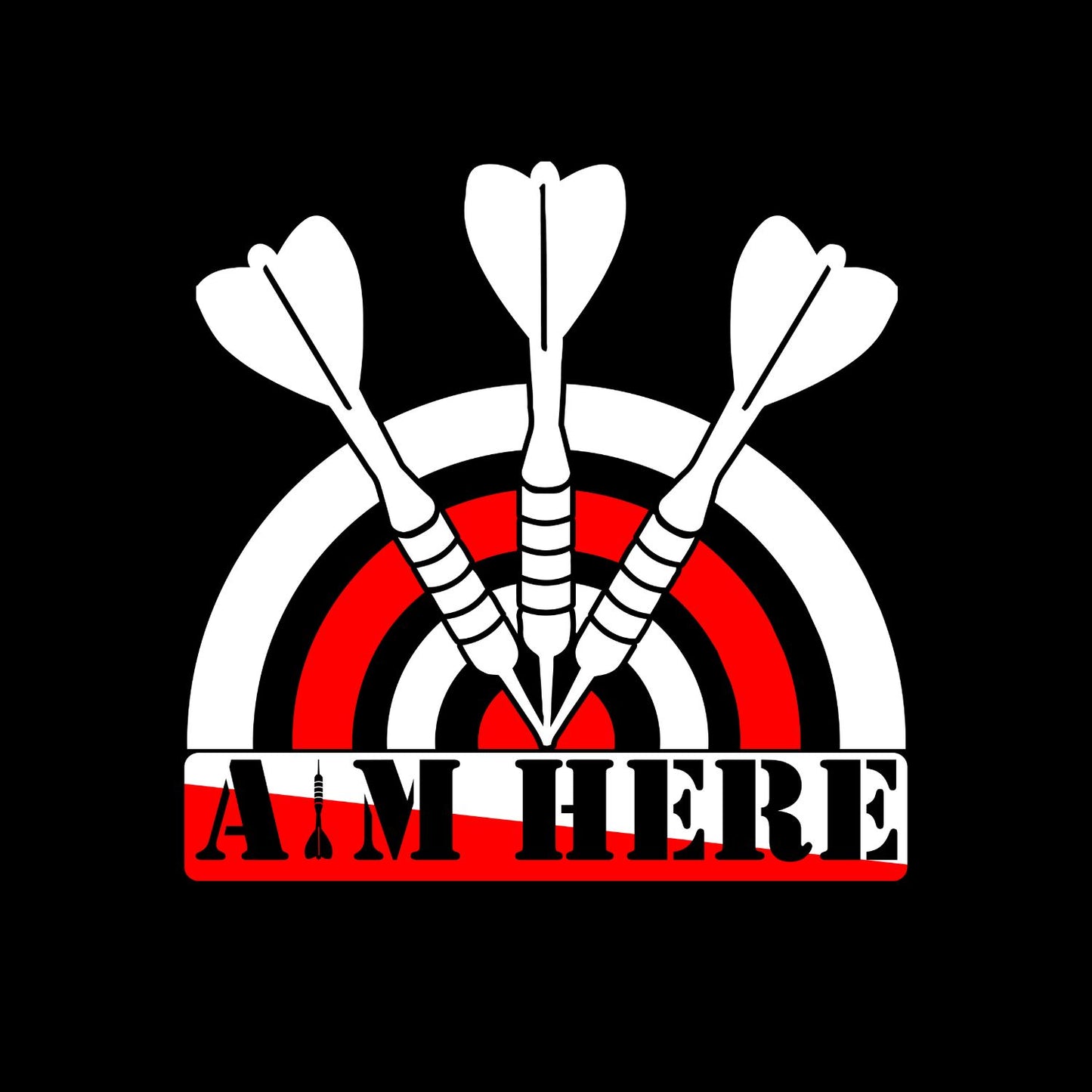Aim Here T-Shirt | Darts Graphic Tee | Sports Shirt
